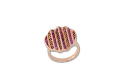 Agamo 2.0 Pink Sapphire & Ruby Ring in Rose Gold