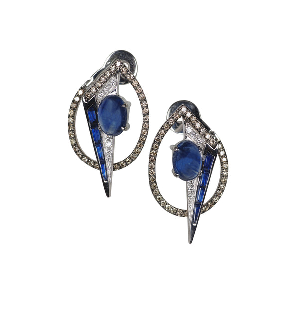 GeoArt OTO Blue Sapphire Earrings