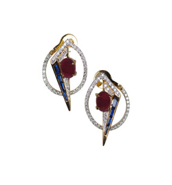 GeoArt OTO Ruby Earrings