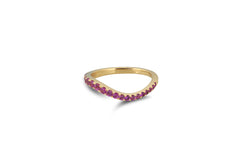 Talay Micro Flow Wave Ring in Pink Sapphire