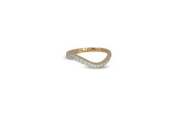 Talay Skinny Flow Wave Ring in Pave Diamond