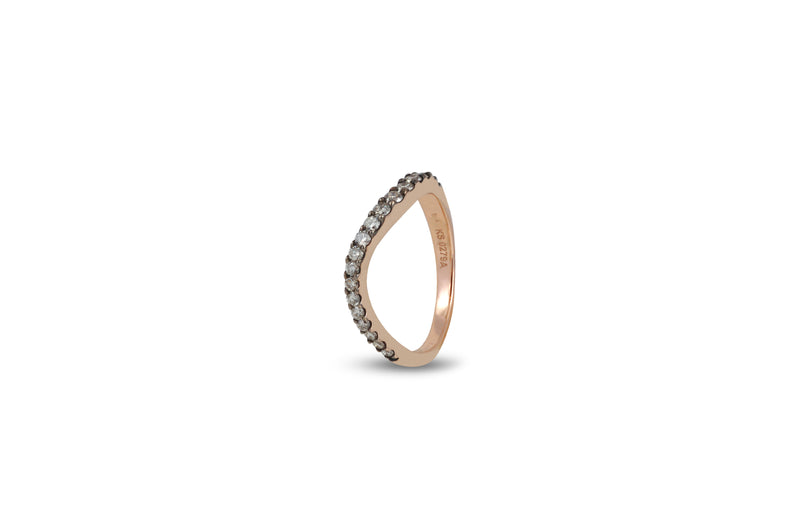 Talay Skinny Flow Wave Ring in Pave Icy Diamond