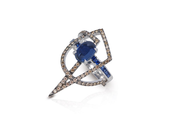 GeoArt OTO Blue Sapphire Ring