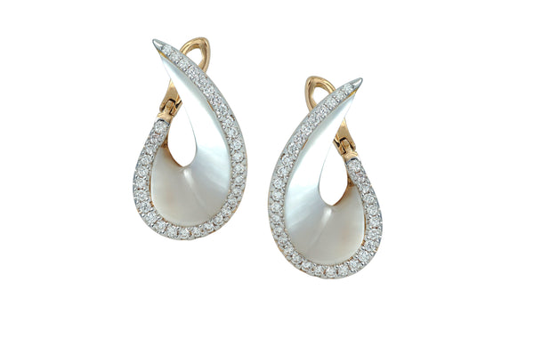 Talay front-back droplet Mother-of-Pearl Earrings