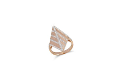 Origami Rhombus Diamond Ring in Rose Gold