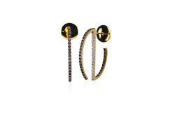 GeoArt Oval Hoop Diamond Earrings