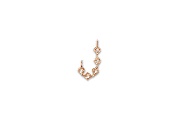 Talisman: Constellation Alphabet J Diamond Rose Gold Earrings