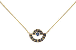Twist Reflection Blue Sapphire & Diamond Necklace