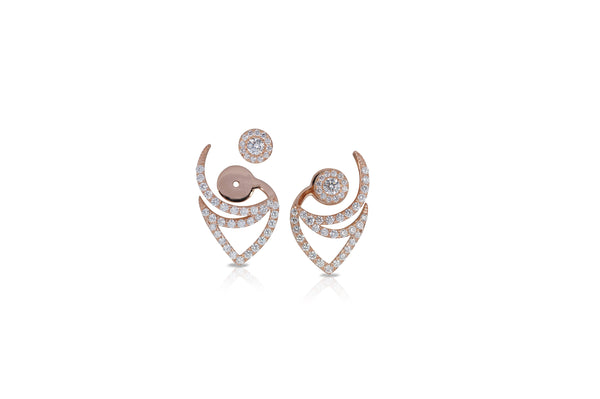 Le Phoenix Over-the-Moon Diamond Earrings