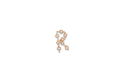 Talisman: Constellation Alphabet R Diamond Rose Gold Earrings