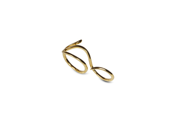 Le Phoenix Two-Finger Yellow Gold Ring