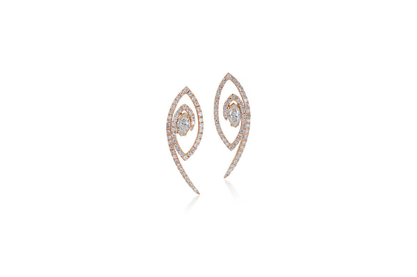 Talisman: The Eye Rose Gold Diamond Earrings