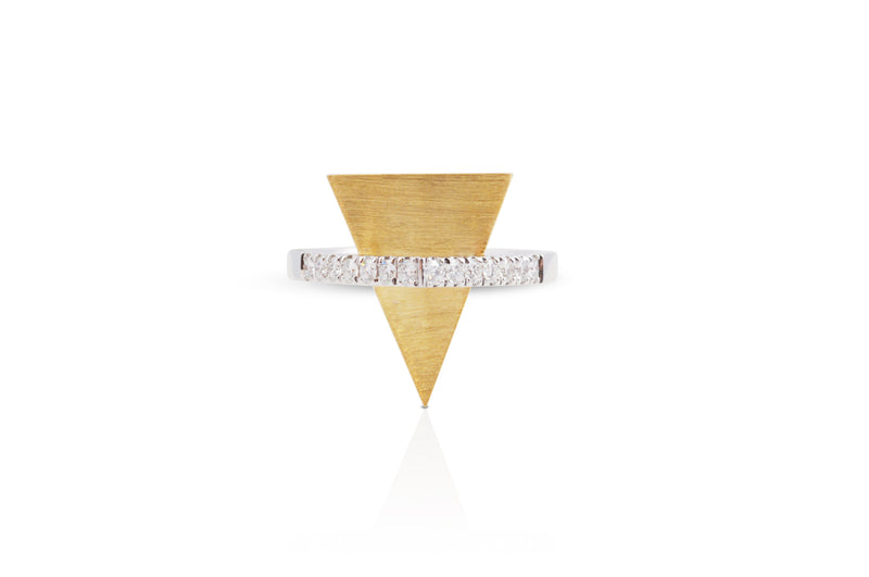 GeoArt Triangle Float Diamond Ring