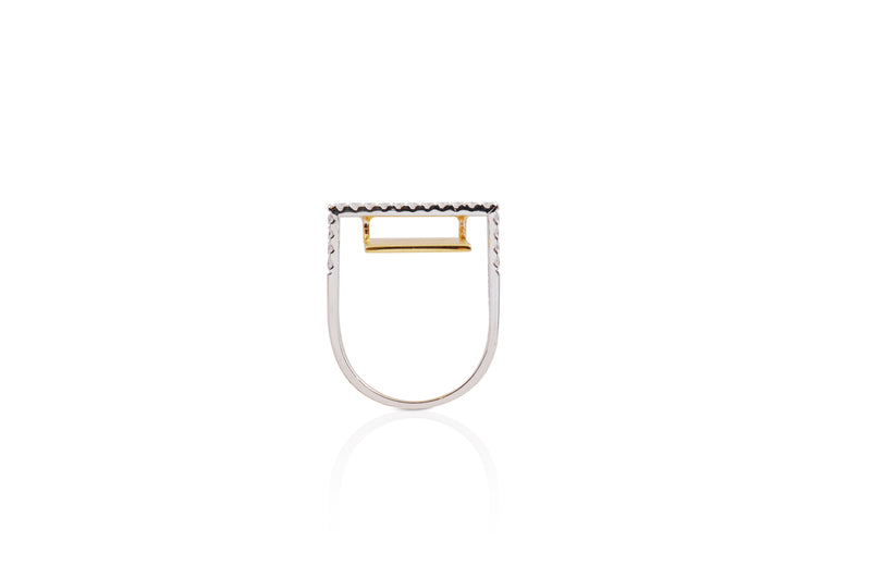 GeoArt Rectangle Float Diamond Ring