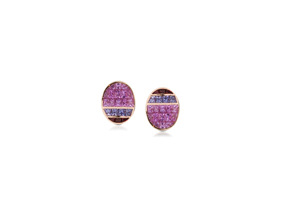 GeoArt Back to Basics Oval Puzzle Stud Earrings