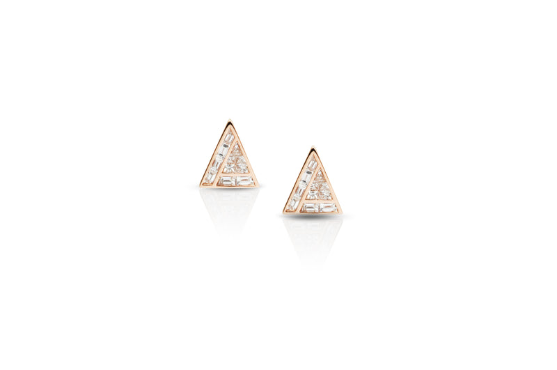 GeoArt Back to Basics Trillion Puzzle Ear Jacket Earrings