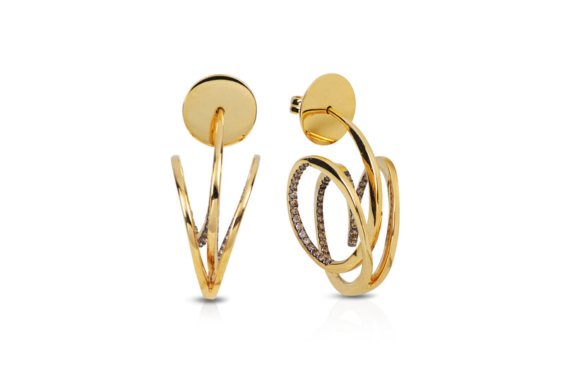 Talay Wave Hoop I Gold Earrings (Mini)