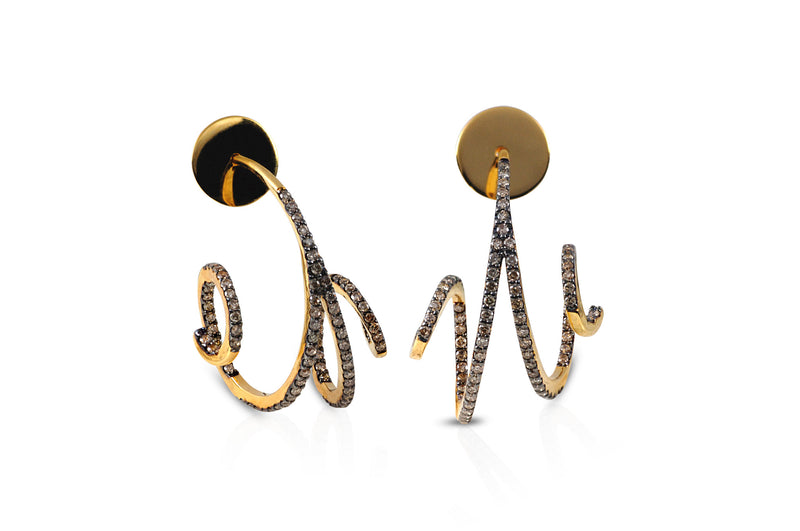 Talay Wave Hoop II Gold Earrings (Mini)