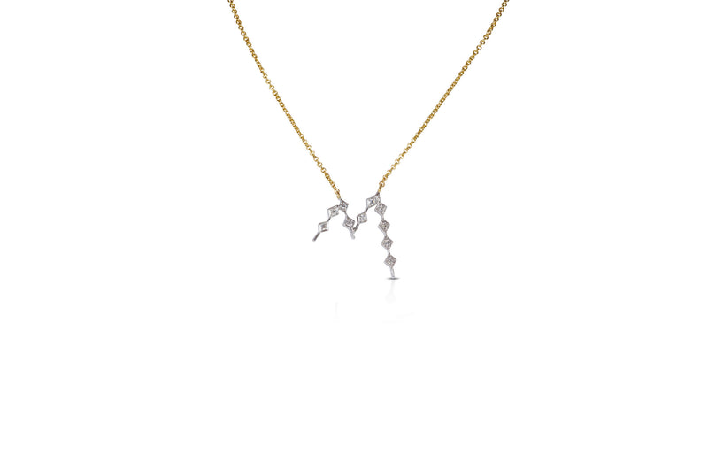 Talisman: Constellation Alphabet M Diamond Necklace
