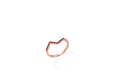 Origami Ziggy Micro Ring in Pink Sapphire