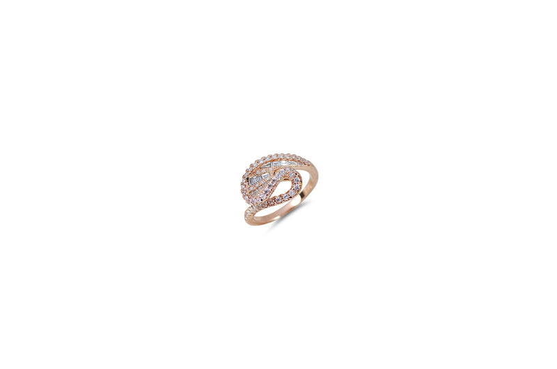 Talay Mini Wave Rose Gold Diamond Ring