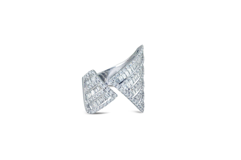 Origami Asymmetry Sapphire & Diamond Ring as seen on Jennifer Lopez