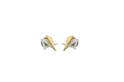 Origami Brushed Gold Mini Glow Earrings [as seen on Tina Fey]
