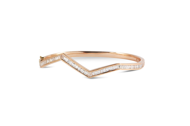 Origami Ziggy Diamond Bangle