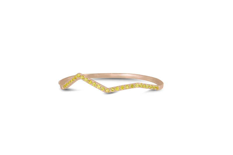 Ziggy Pave Bangle in Yellow Sapphire