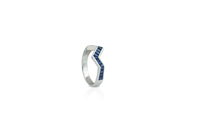 Origami Ziggy Stack Rings in Sapphire  Kavant Sharart