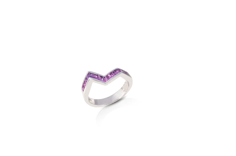 Origami Ziggy Purple Sapphire Ring