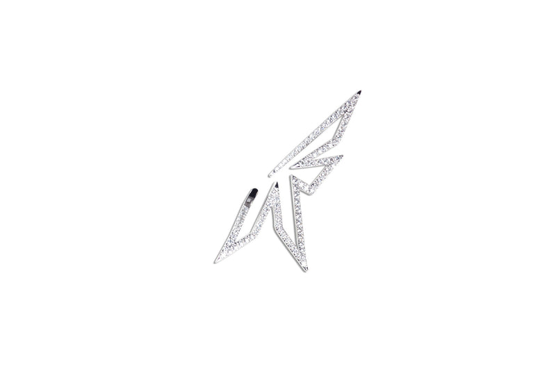 Origami Silhouette Diamond Earrings