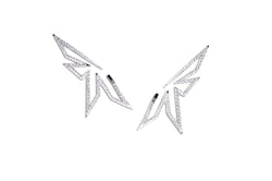 Origami Silhouette Diamond Earrings
