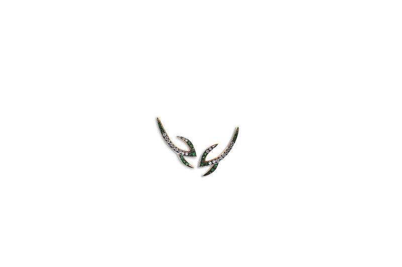 Le Phoenix Claw Tsavorite & Diamond Earrings
