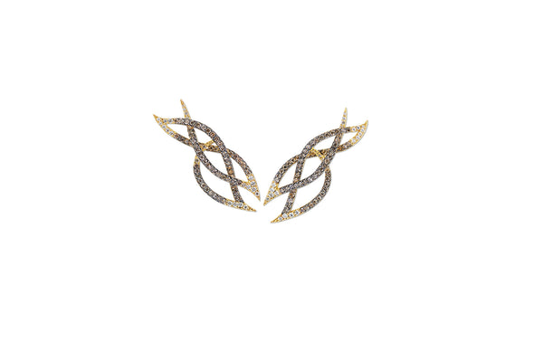 Le Phoenix Intertwined Diamond Earrings [as seen on Uzo Aduba]