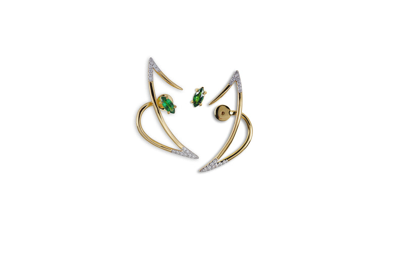 Le Phoenix Zeal II Tsavorite Garnet & Diamond Earrings