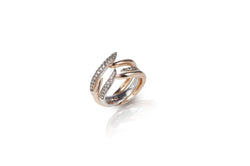Le Phoenix Duo Claw Stack Rose Gold Diamond Ring