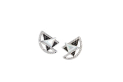 GeoArt TTR Series Mother-of-Pearl Diamond Earrings [as seen on Bambi Blyth]