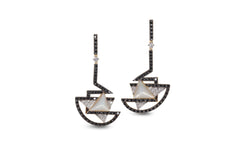 GeoArt TTR-X Series Mother-of-Pearl Diamond Earrings