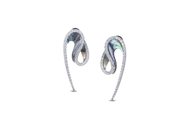 Talay Wave Abalone Shell Earrings