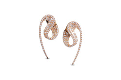Talay Wave Diamond Rose Gold Earrings