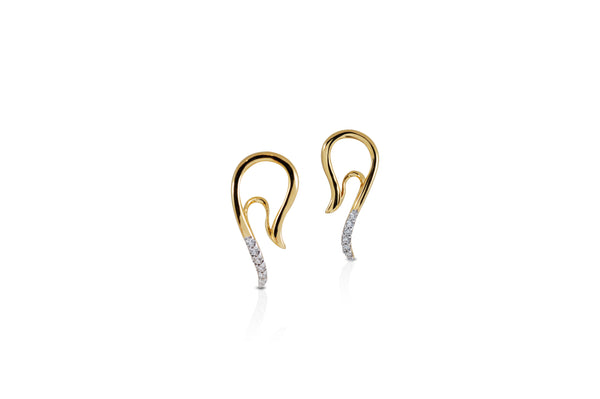 Talay Silhouette Wave Diamond Earrings (mini)