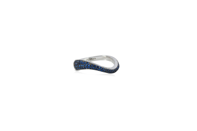 Talay Flow Wave Ring in Pave Ruby