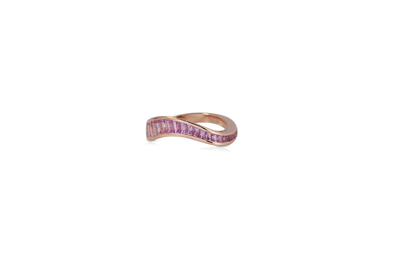 Talay Flow Wave Ruby Ring in Rose Gold