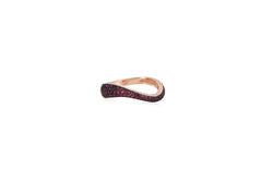 Talay Flow Wave Ring in Pave Ruby
